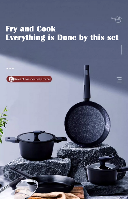 3 Pcs Pots and Pans Set, Nonstick Cookware Sets, Non PFOA&PFAS Healthy Coating